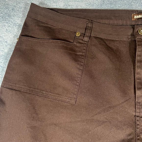 Zana-Di Jeans Brown Wide Leg Trousers High Rise Stretch Jeans Size 26 - Picture 3 of 16